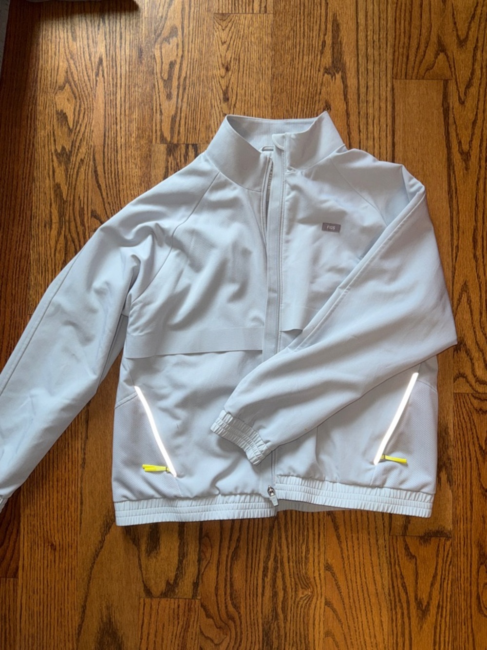FIGS Light Gray Jacket NWOT large Sydney